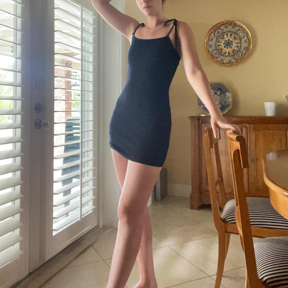 Urban outfitters black skin tight dress
